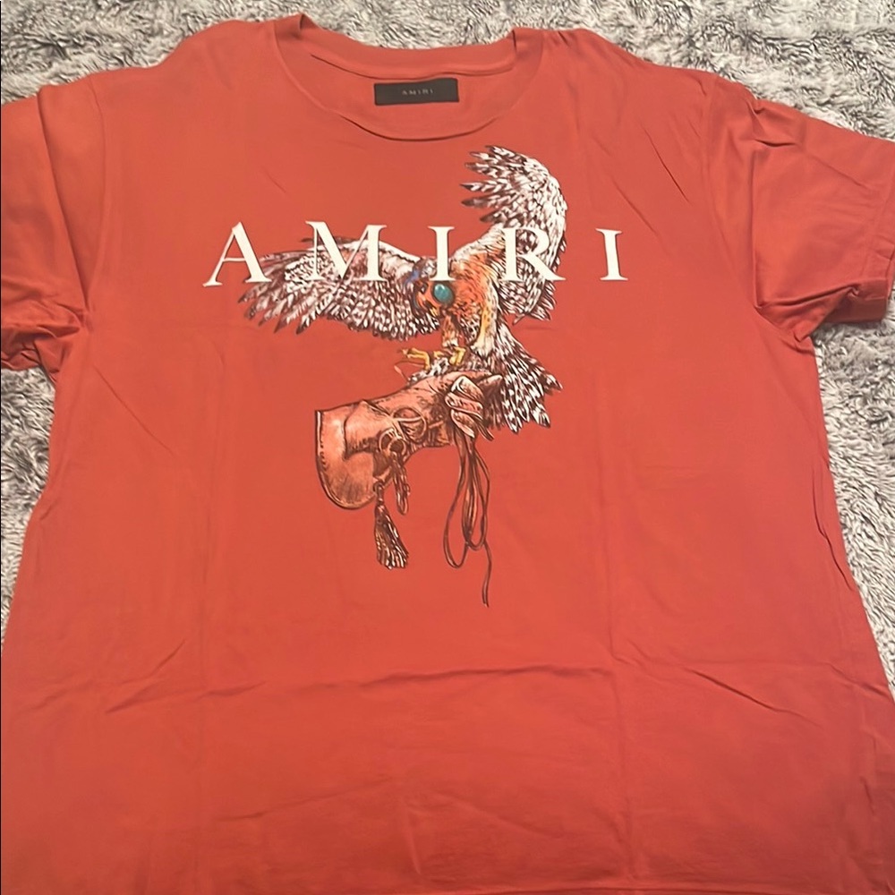 Amiri Men's Orange Graphic T-Shirt sz Large.